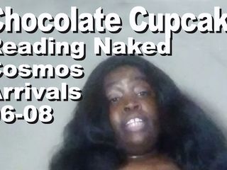 Cosmos naked readers: 벌거벗은 코스모 도착을 읽는 초콜릿 컵케이크