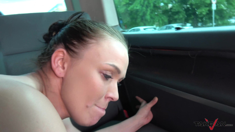 Take Van: Stupid babe gets drilled hard and eats some jizz