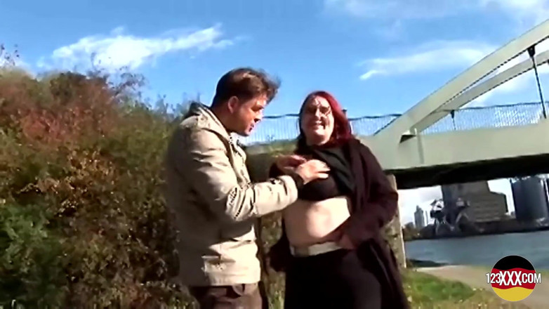 123XXX - Fucked Amateurs in Germany!: Chubby Redhead Takes a Hard Dick Outdoors