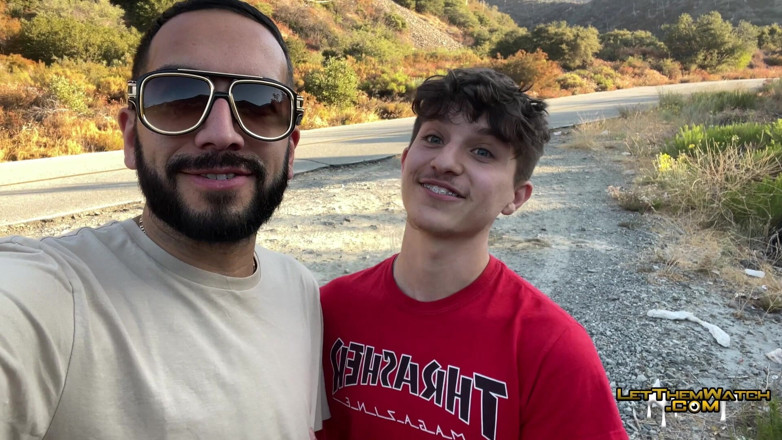 Let them watch: Tiny Blue Eyed Twink Fucked Sexy Gay Tatted Latino Juven...