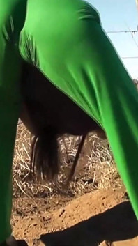 Amateur Latina Cameltoe in the Open Field Big Naturals