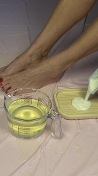 Golden Shower. Foot Fetish and Food Games