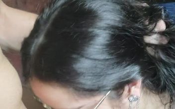 Naughty Nerd Debora Prado Gave My Big Dick a Sloppy Blowjob Before the Roll