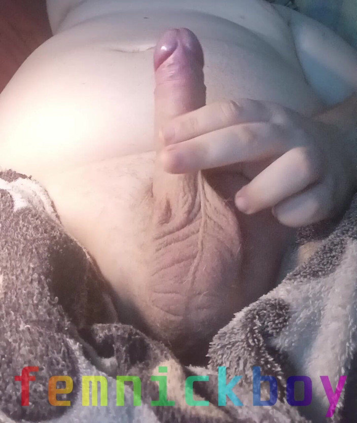 femnickboy: Laying in My Bed, Jerking My Uncut Cock and Cumming