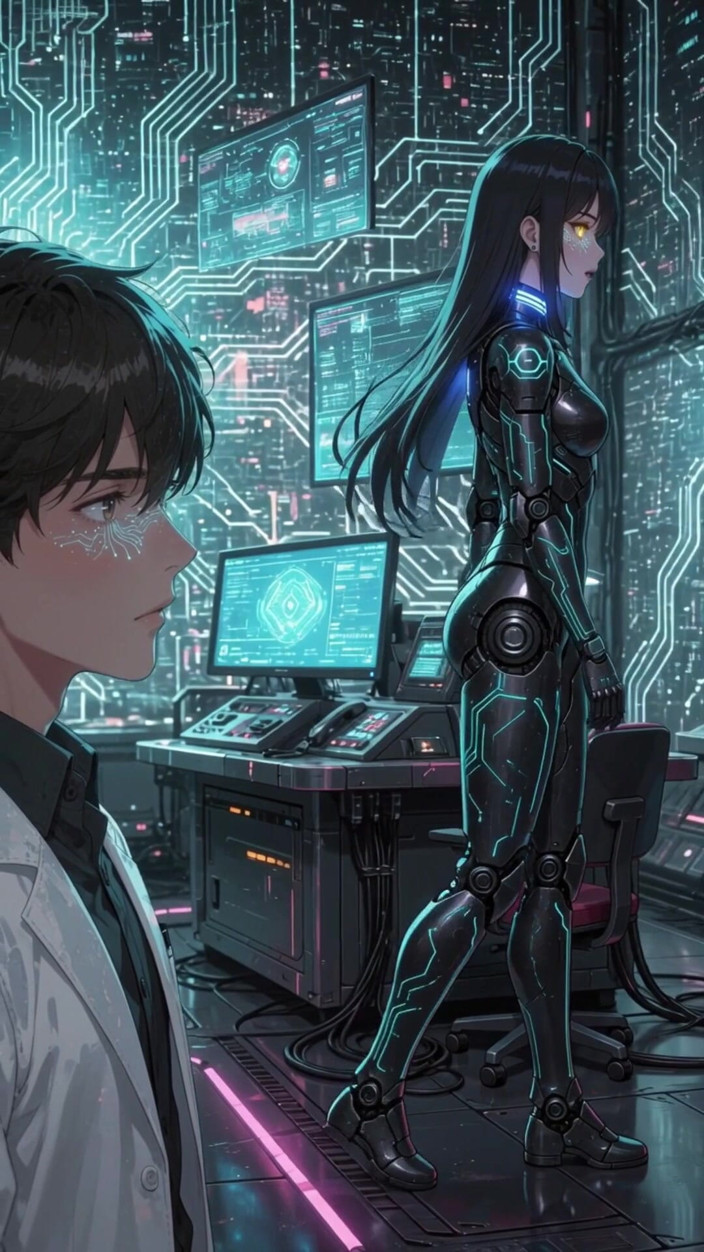 Sdanimacionescol: 最性感的机器人第一次想要在她的阴户里感觉到人类的鸡巴 - ai 生成内容