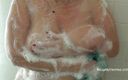 Naughty Desiree: BBW soaps her big tits