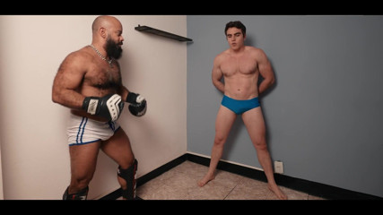 Victor Punish: Bear Master Punching and Kicking Slave's Balls No Mercy