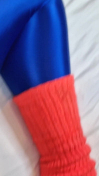 POV Monika saftig blå Zentai träningskondition