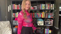 Nerdy Nympho: [4k] Transparentes rosa top, Anprobe