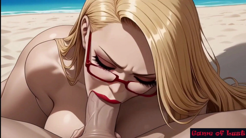 Game of Lust 3D: Gol blonde cantik bj kartun pantai
