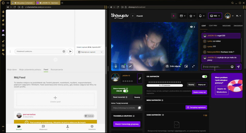 Jerking Perv: Živý přenos