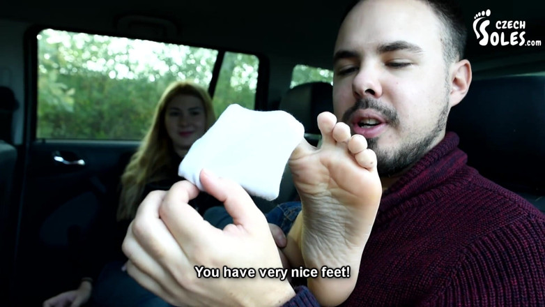 Czech Soles - foot fetish content: Young hitchhiker gets a ride for her big sexy feet