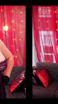 See-through Magic - Curves in Motion - Purple Mesh Mini Dress