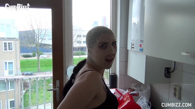 Cumbizz: Dutch amateur teen loves a big cum bukkake party