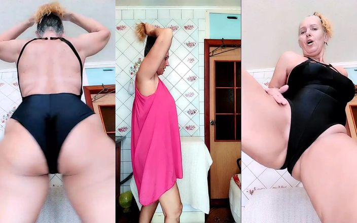 Lukerya: Baju renang hitam yang menarik