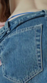 Ass in Jeans Shorts and Strip From It