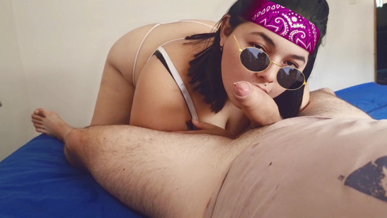 Sashasweet: Brunette Sucking Big Dick