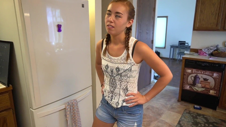 BrandiBraids: Naughty Stepdaughter Bribes Stepdad for Sex Lesson