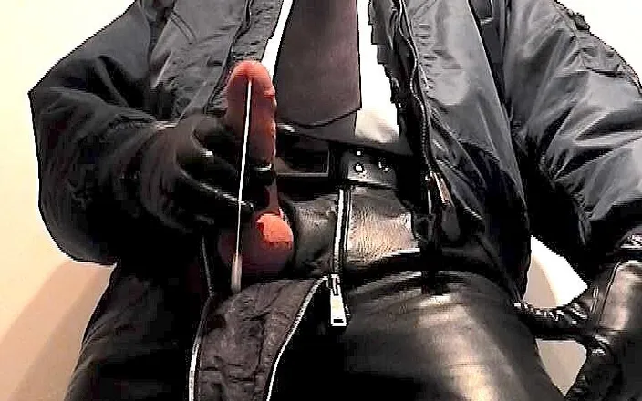 GERMANE_XL: Leather Cop 46 Cigar and Cum Shotss
