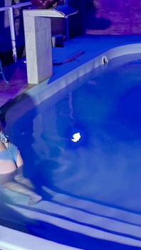 Caught in the Act! Two Brunettes Caught Masturbating in the Condo's Pool