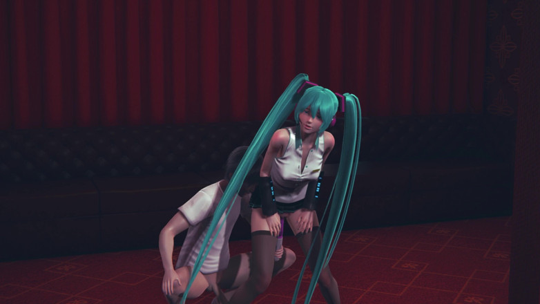 Waifu club 3D: Miku fucked with a vibrator until she cummed