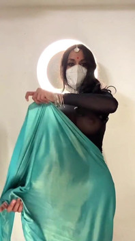 Crossdresser Big Boobs in Saree