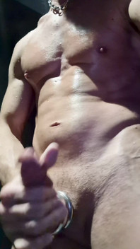 Muscle Cock Jerk in Gym Showers