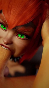 Mario Bowsette Hard Blowjob
