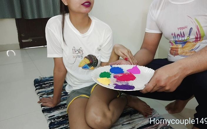 Horny couple 149: Seks anal sara di festival holi menikmati kontol besar