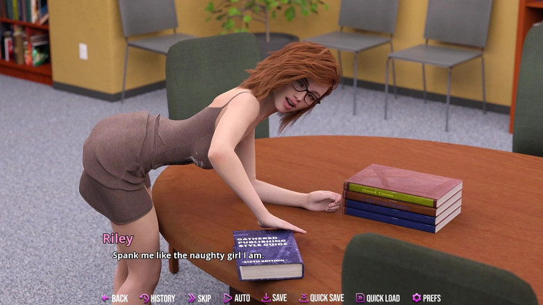 3D Cartoon Porn: 大学国王 158 - 莱利在图书馆里给亚历克斯秘密口交