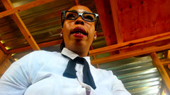 AnalEbony: Odgrywanie ról karze zboczeńca za granie porno w bibliotece