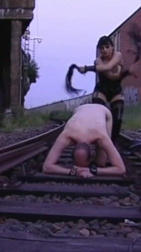 Dominating big boobs licking, whipping