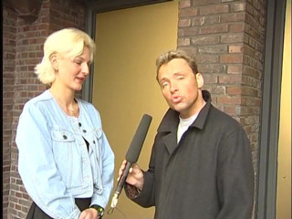 Lucky Cooch: Beautiful blonde chick at the interview