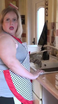 AuntJudysXXX - Your BBW Wife Megan Sucks Your Cock in the Kitchen POV