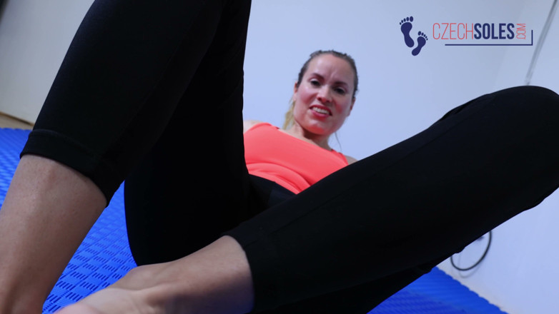 Czech Soles - foot fetish content: POV Gym Wrestling Under Her Bare Feet - She Always Wins