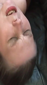 Mature Blonde Stretched Wide in Sloppy Threesome Spit Roast