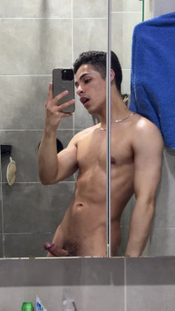 Touching My Cock Before Take a Shower
