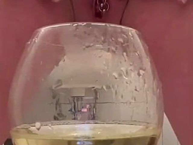 Pee in the Glass and Pouring Pee Over Myself and My Big Tits and Little Tease Pee From My Nipples (CyntiaCymes)