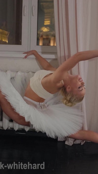 Ballerina Gymnast Fucks on Stage with a Fat Dick