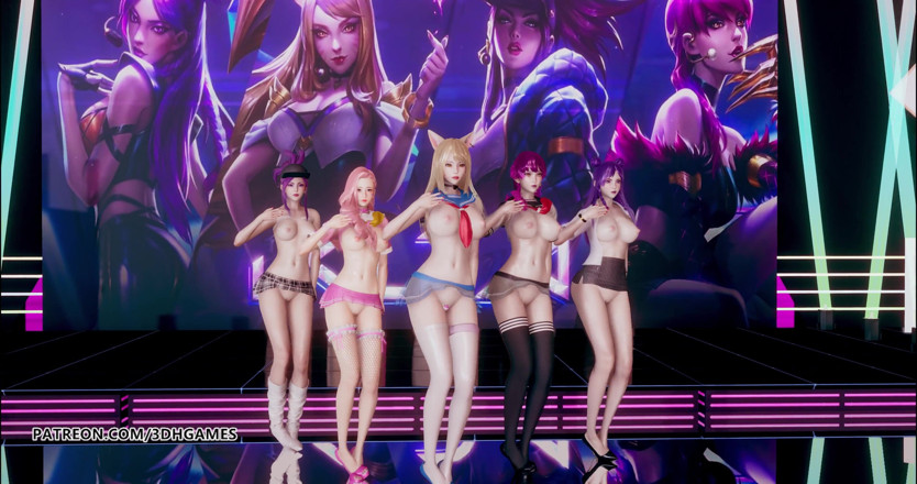 3D-Hentai Games: Hello Venus -Wiggle wiggle naked dance Ahri Akali Kaisa Evelynn Seraphine