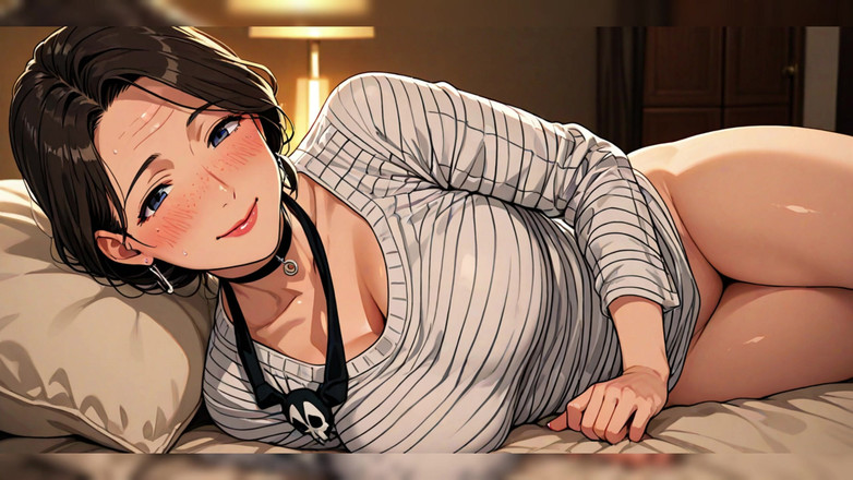 AI Porn: Ai brune taquine au lit