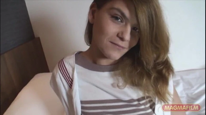 Magmafilm: Long-haired Brunette with Slim Body and Fuck-ready Ass