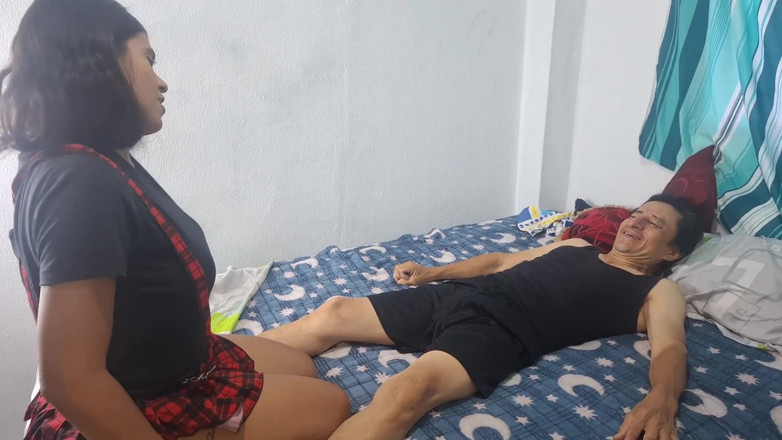 Lady: Beautiful Busty and Curvy Stepdaughter Has Sex with Her Old...