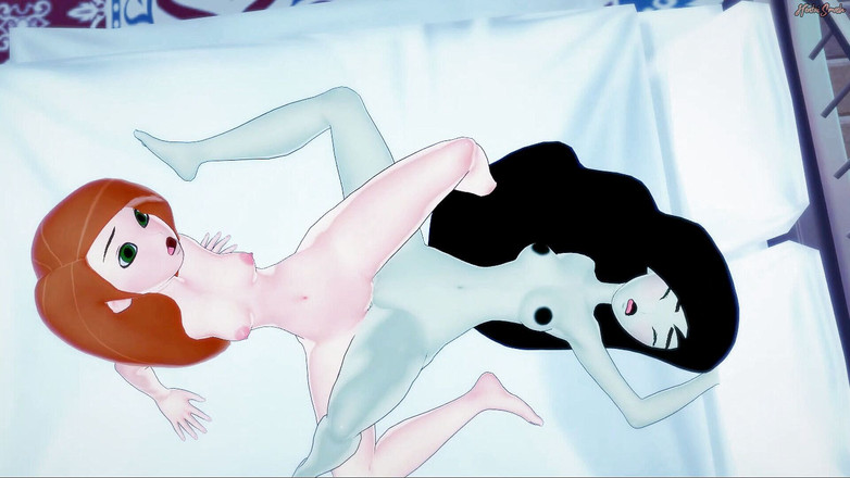 Hentai_Smash: 가위질하기 전에 쉬고의 보지를 먹을 수 있는 Kim Possible - Kim 가능한 레즈 헨타이