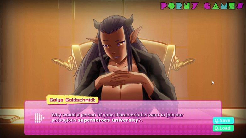 Porny Games: Heroes university H - Prologo - sesso duro con il preside (Pt. 1)