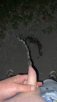 Teen Boy Pissing Outdoor