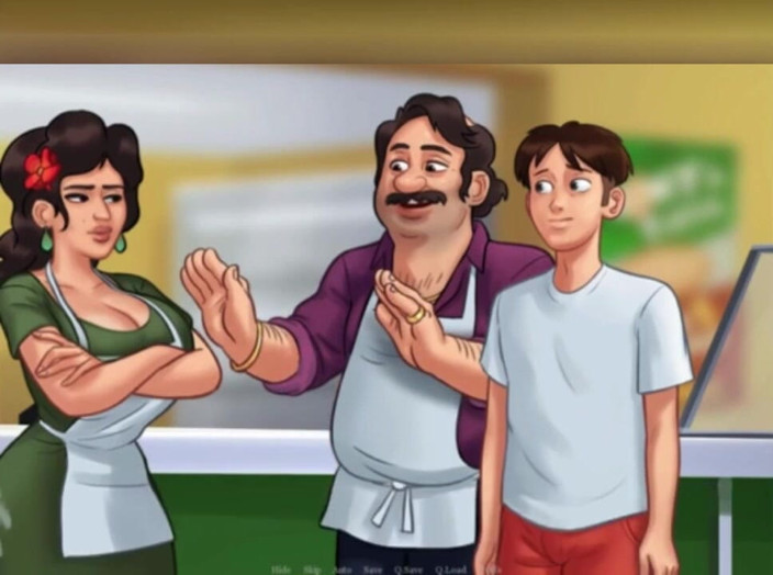 3DXXXTEEN2 Cartoon: Putting a pizza in maria's oven. 3D porn cartoon sex