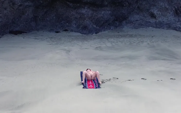 Emma Voyeur: Sensual Nude Beach Goddess Captured by Drone - Ultimate Aerial Beauty