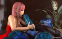 The fox 3D: Honoka Vs Bld Ii (big Lizard Dick)&amp; Bonus by 26regionsfm Animation with...