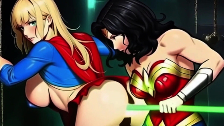 Spicy Toons: Supergirl dikongkek gangbang dan ditembusi dengan Kryptonite